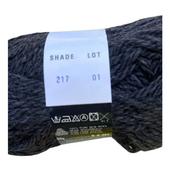 10 x Jaeger Sport Superwash Pure Wool 50g skeins | 217 Anthracite Grey, UK - Picture 5 of 8